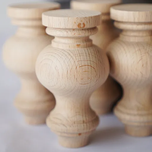 Wooden round furniture legs Midcentury style for sofa - 1